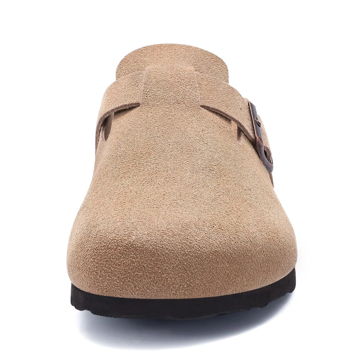 Genuine Leather Clogs with Cork Footbed for Women