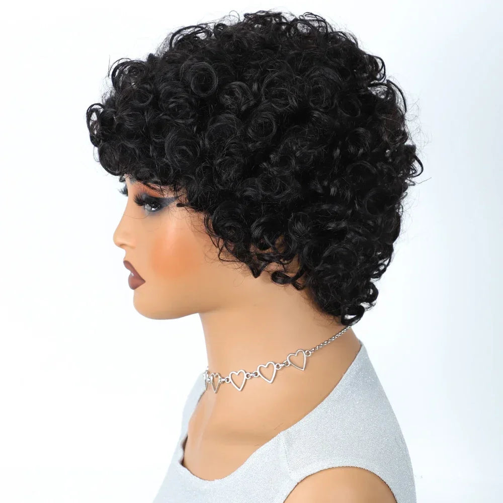 Brazilian Afro Puff Pixie Bob Wig 99J Natural Brown