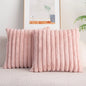 Faux Rabbit Fur Square Cushion Cover 40x40 45x45 Solid Color