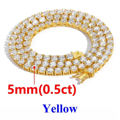 Moissanite Tennis Bracelet 2-6.5mm Rose Gold Silver