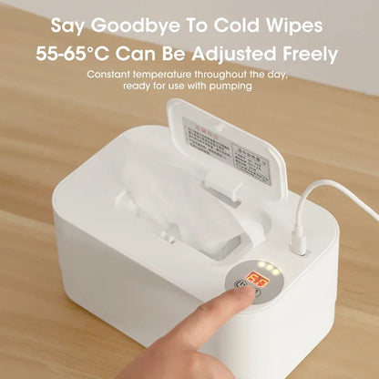Baby Wipe Warmer with LED Display Portable USB Charge