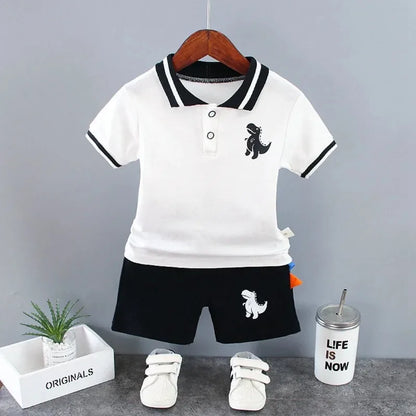 Cartoon T-Shirt and Shorts Set for Baby Boys