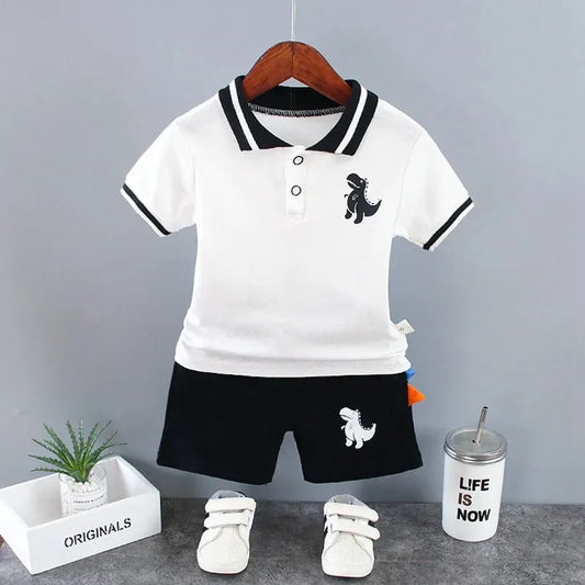 Cartoon T-Shirt and Shorts Set for Baby Boys