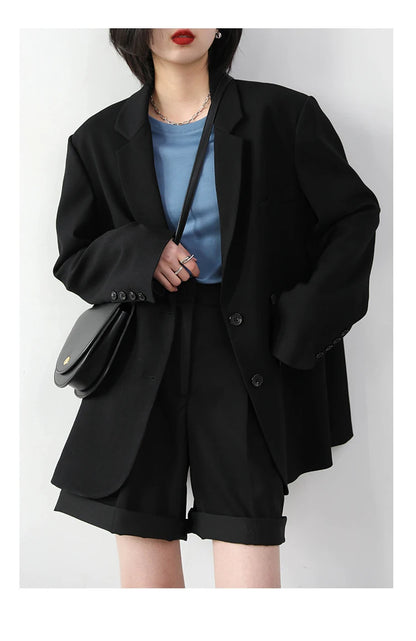CHIC VEN Women's Solid Blazer Long Sleeve Office Wear