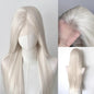 Platinum Lace Front Wig Long Straight White Cosplay Wig