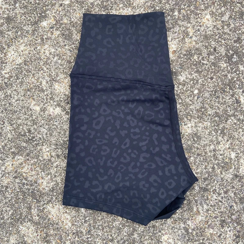 High Waist Yoga Shorts for Women in Solid Color