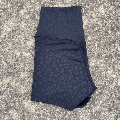 High Waist Yoga Shorts for Women in Solid Color