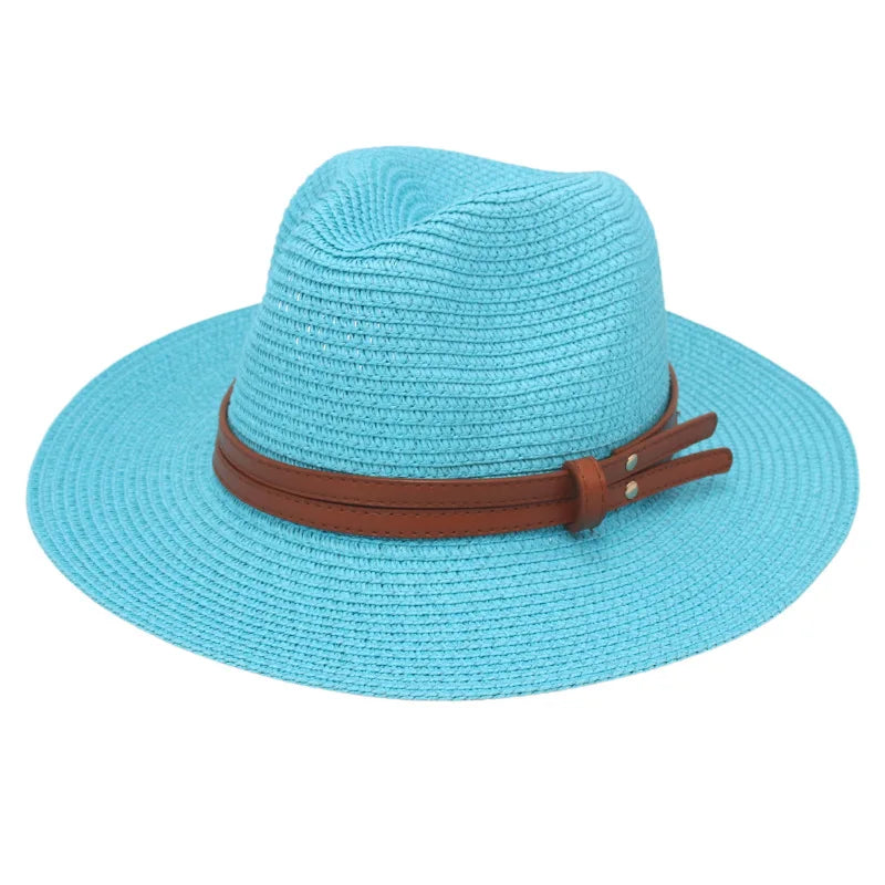 Straw Panama Sun Hat for Women Beach Leisure