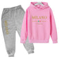 Kids Pullover Hoodie and Pants Tracksuit Set