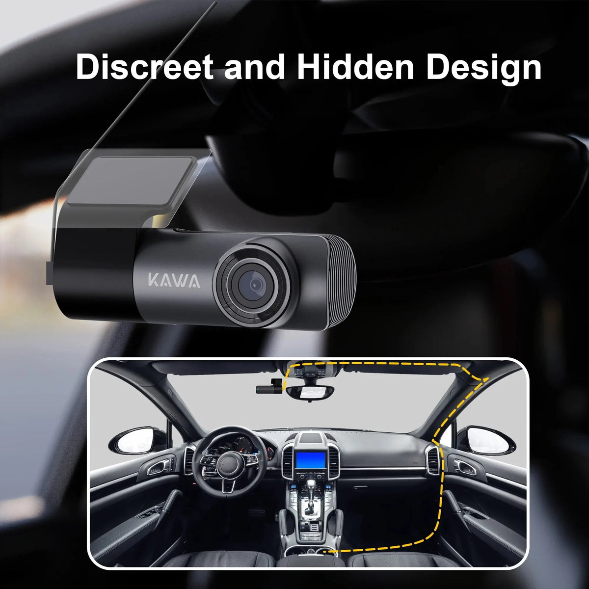 KAWA D5 2K Dash Camera with WiFi and Voice Control