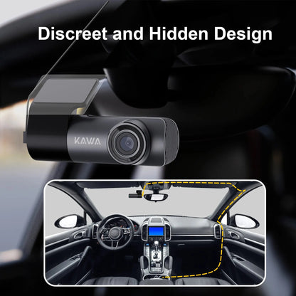 KAWA D5 2K Dash Camera with WiFi and Voice Control