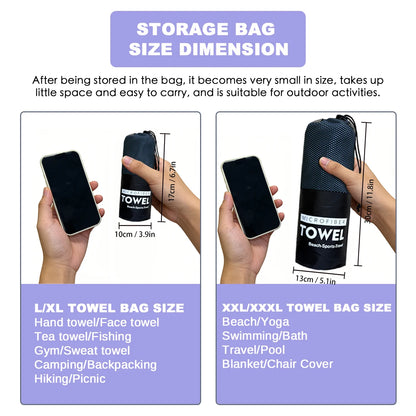 Microfiber Sports Towel Quick Dry for Gym and Yoga