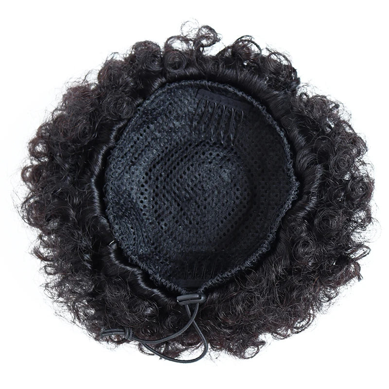 Afro Puff Drawstring Ponytail Brazilian Kinky Curly Hair