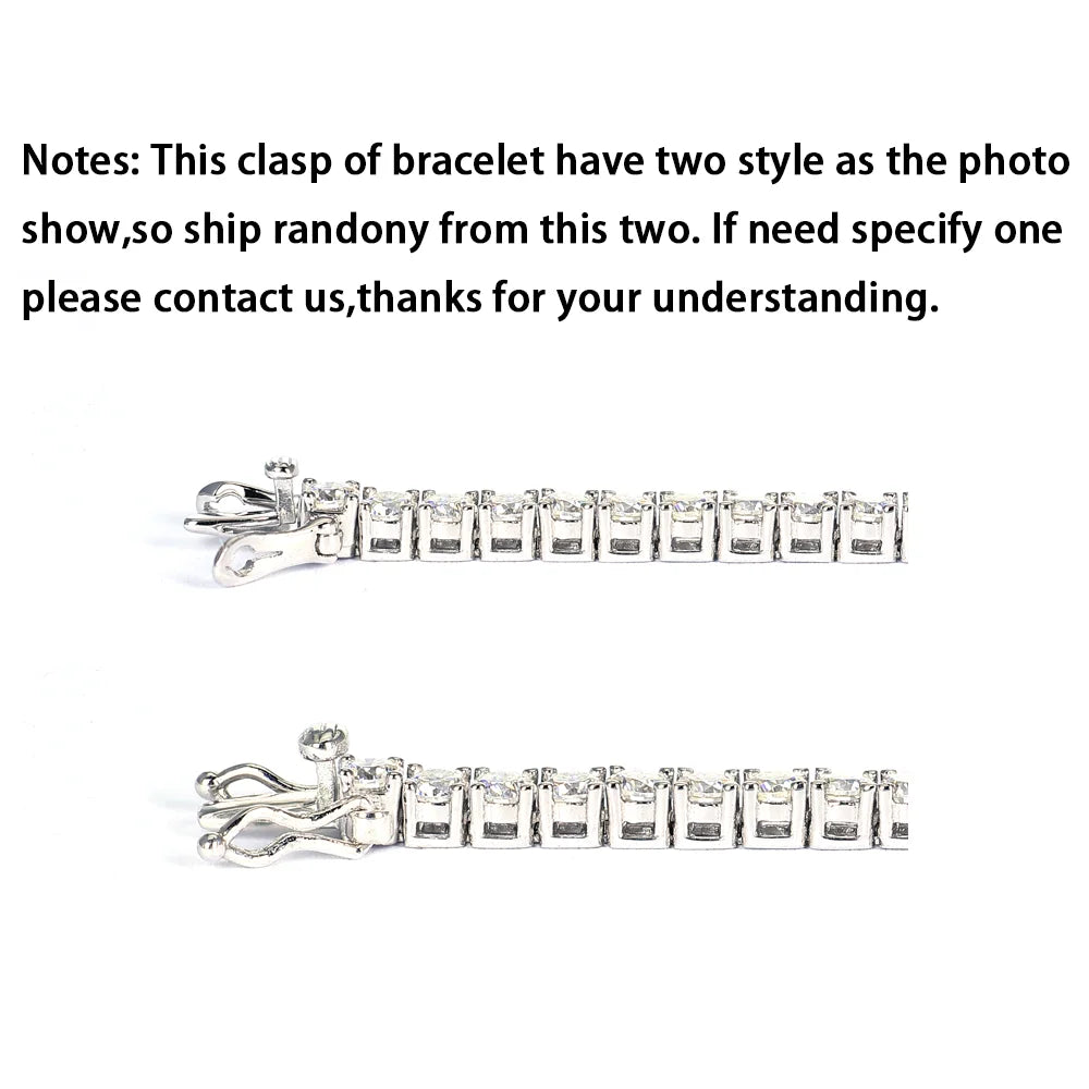 Moissanite Tennis Bracelet for Women in 14K Gold
