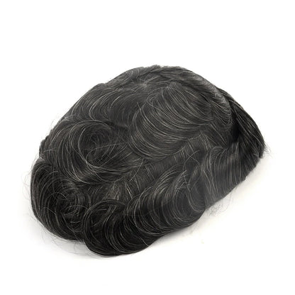 Topunique Swiss Lace Men Toupee Hair Replacement System