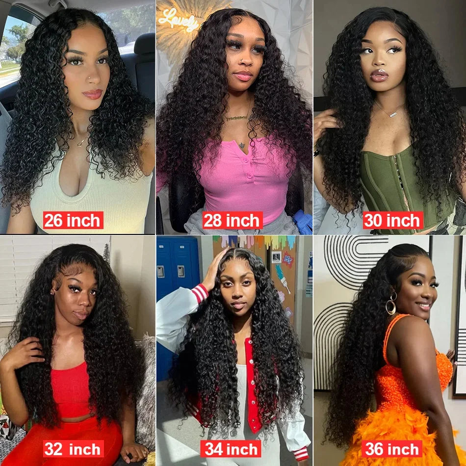 40 Inch Deep Wave Human Hair Lace Frontal Wig