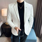 Men's Slim Fit Velvet Blazer Coat for Business and Weddings