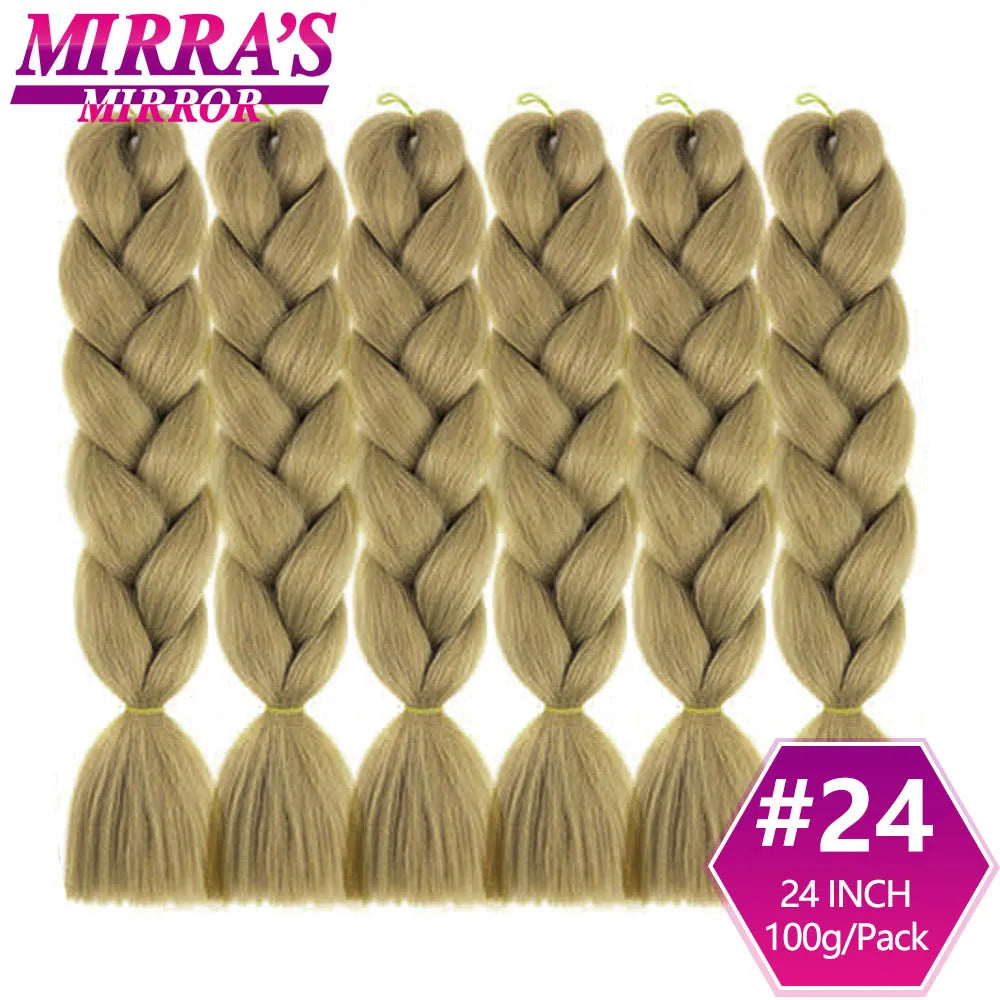 24 Inch Jumbo Braiding Hair Extensions Synthetic Ombre