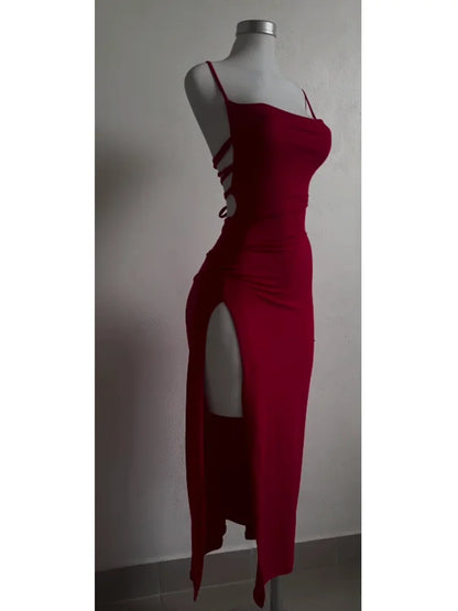 Summer Halter Strap Sheath Dress in Polyester