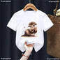 Kawaii Otter Love Printed T-Shirt for Kids