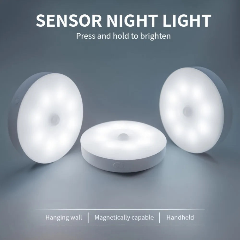 3pcs Motion Sensor Night Lights Warm White Cold White
