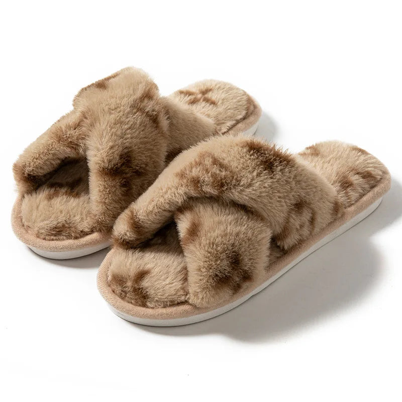 Fluffy Women's Indoor Fuzzy Fur Slippers