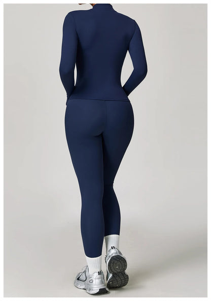 Yoga Suit Sports Set for Women Long Sleeve Athletic Wear