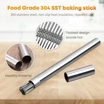 20 Pcs Stainless Steel Rotatable Barbecue Skewers