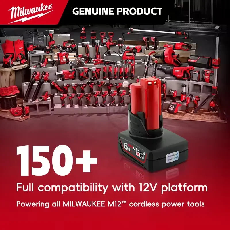 Milwaukee 12V 6.0Ah Rechargeable Battery for M12 Tools