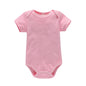 Newborn Baby White Cotton Short Sleeve Romper