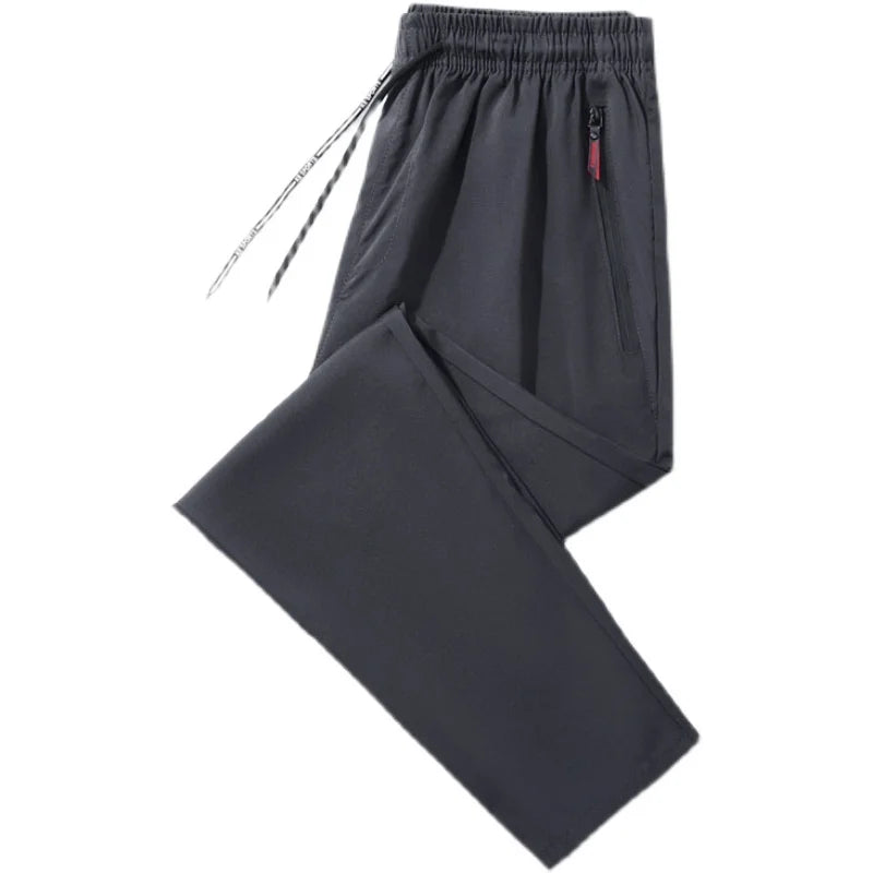 Men's Casual Straight Slim Fit Jogger Pants Polyester Blue Gray