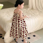 Sleeveless Beach Dress Printed Rose for Girls 4-6Y