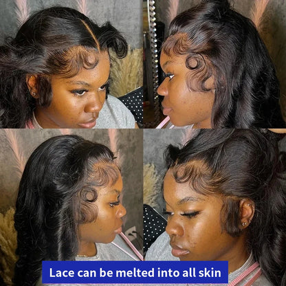 40 Inch Bone Straight Human Hair Wig Brazilian Lace Front Wig
