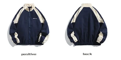 Men's Patchwork Color Block Varsity Jacket