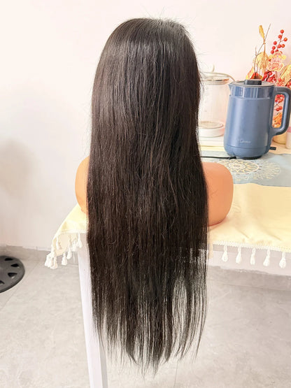 40 Inch Bone Straight Human Hair Wig Brazilian Lace Front Wig