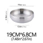 304 Stainless Steel Double Layer Noodle Bowl Gold Silver