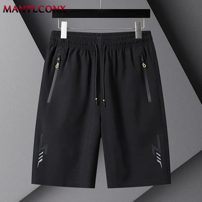 Men's Casual Running Shorts Black Gray Polyester