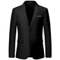 Men's White Formal Suit Jacket with Long Sleeves