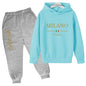 Kids Pullover Hoodie and Pants Tracksuit Set