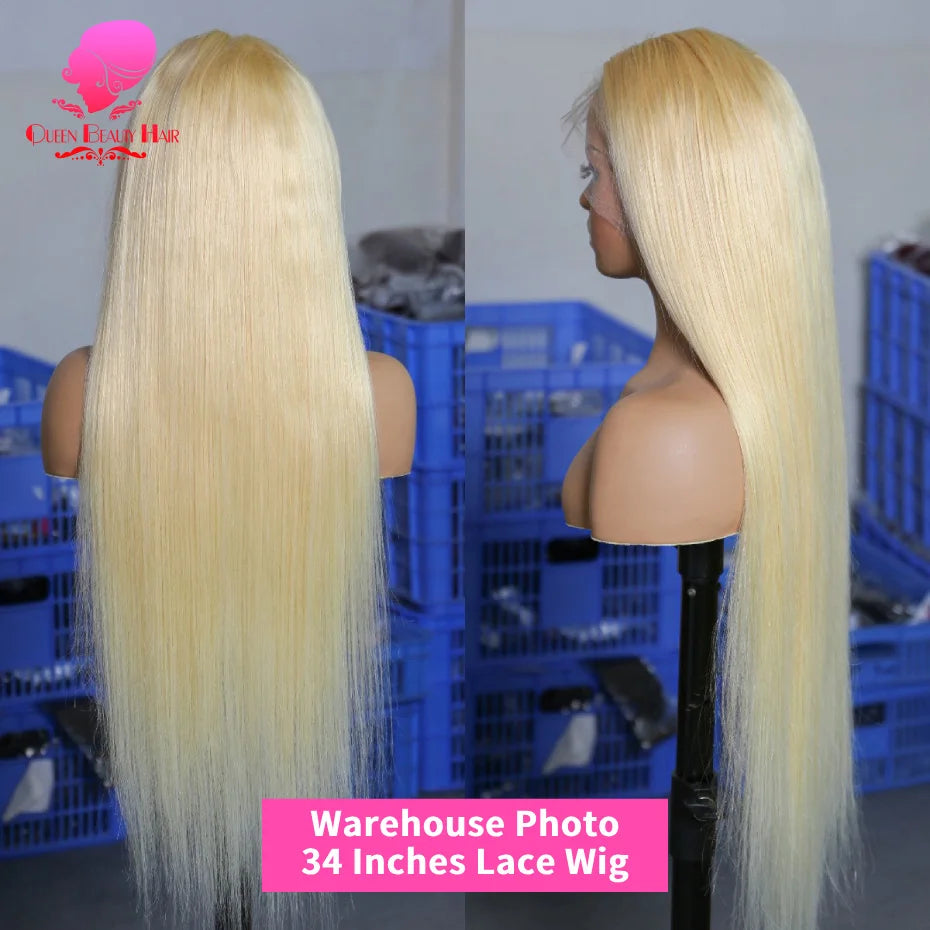 13x6 360 Lace Wig Human Hair Pre Plucked Blonde
