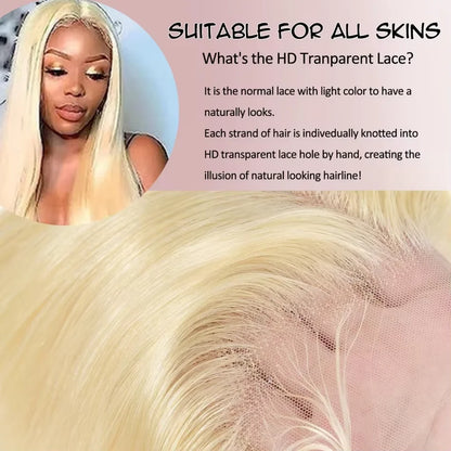 250% Density Honey Blonde Lace Front Wig 13x6 Human Hair