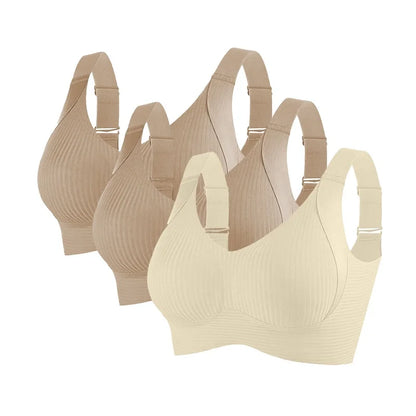 3-Pack Women's Push-Up Seamless Bralette M-4XL