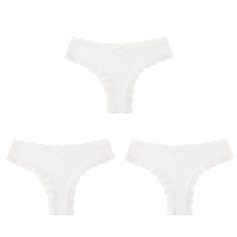 BZEL Women Lace Thong Panties Low-Waist G-String Leopard