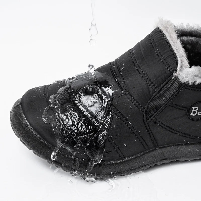 Waterproof Plush Ankle Snow Boots for Women