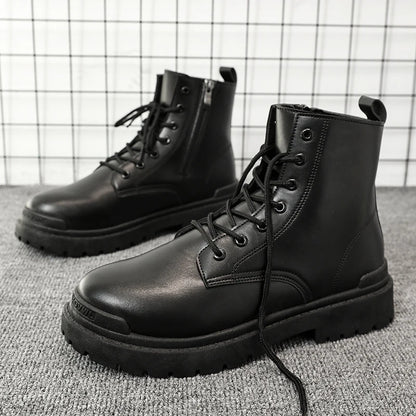 Men's Leather Ankle Boots for Outdoor Hiking