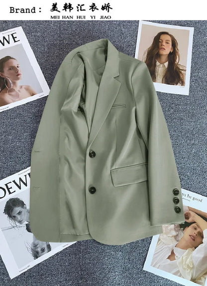 Elegant Long Sleeve Blazer Coat for Women