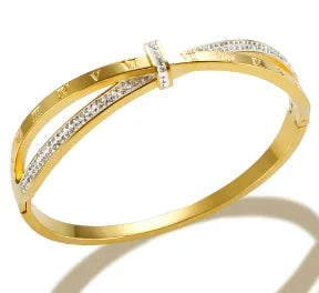 Classic Gold Plated Stainless Steel Cuff Bracelet