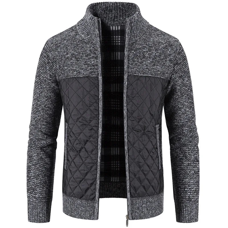 Men's Slim Fit Stand Collar Zipper Jacket