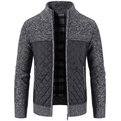 Men's Slim Fit Stand Collar Zipper Jacket