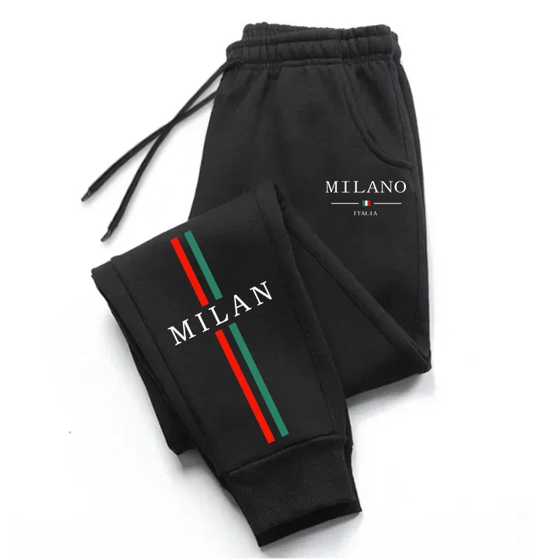 Men's Casual Sweatpants with Pockets in Black Grey Navy White